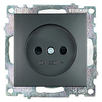 Розетка 1-местная б/з (механизм), STEKKER GLS10-7109-05, 250V, 10А с защитной шторкой, серия Катрин, черный 39609 Розетка 1-местная б/з (механизм), STEKKER GLS10-7109-05, 250V, 10А с защитной шторкой, серия Катрин, черный 39609