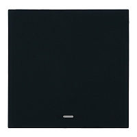 Выключатель 1-клавишный c индикатором (механизм), STEKKER, 250В, 10А, серия Мия, RSW10-3101-05, черный бархат 50445