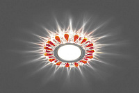 Светильник встраиваемый с белой LED подсветкой Feron CD902 потолочный MR16 G5.3 прозрачный-красный Светильник встраиваемый с белой LED подсветкой Feron CD902 потолочный MR16 G5.3 прозрачный-красный