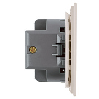 Выключатель 1-клавишный c индикатором (механизм), STEKKER, 250В, 10А, серия Мия, RSW10-3101-08, пудровый жемчуг 50475