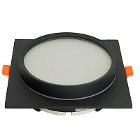 Светильник встраиваемый Feron DL705 потолочный GX70 черный квадрат IP44 51108 Светильник встраиваемый Feron DL705 потолочный GX70 черный квадрат IP44 51108