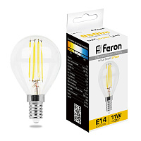 Лампа светодиодная Feron LB-511 Шарик E14 11W 230V 2700K 38013 Лампа светодиодная Feron LB-511 Шарик E14 11W 230V 2700K 38013