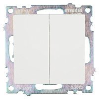 Выключатель 2-клавишный (механизм), STEKKER GLS10-7104-01, 250V, 10А, серия Катрин, белый  39300 Выключатель 2-клавишный (механизм), STEKKER GLS10-7104-01, 250V, 10А, серия Катрин, белый  39300