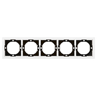 Рамка 5-местная, STEKKER, серия Мия, PFR00-3005-01, белая магнолия 50460