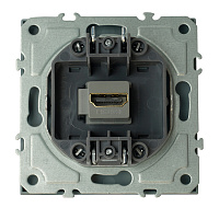 Розетка HDMI 2.0 Type A (механизм), серия Эмили, STEKKER, RST00-5118-10, платиново-серый, soft touch 50170 Розетка HDMI 2.0 Type A (механизм), серия Эмили, STEKKER, RST00-5118-10, платиново-серый, soft touch 50170