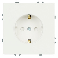 Розетка 1-местная с з/ш, с/з (механизм), СЗК, STEKKER, 250В, 16А, серия Эмили, RST16-5110-01ZK, белый фарор, soft touch 50235