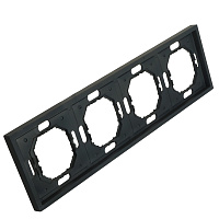 Рамка STEKKER, PFR00-5004-05 4-местная, серия Эмили, черный уголь, soft touch 49861 Рамка STEKKER, PFR00-5004-05 4-местная, серия Эмили, черный уголь, soft touch 49861