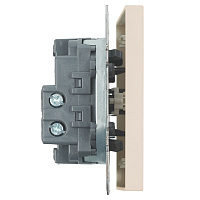 Выключатель 1-клавишный (механизм), STEKKER, 250В, 10А, серия Эмили, RSW10-5103-08, кашемир, soft touch 49891