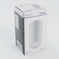 Светильник потолочный Feron ML176 MR16 GU10 35W 230V, белый 40509 Светильник потолочный Feron ML176 MR16 GU10 35W 230V, белый 40509