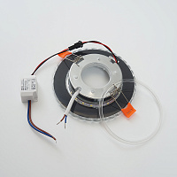 Светильник встраиваемый с белой LED подсветкой Feron CD4037 RGB потолочный GX53 без лампы, прозрачный, хром 41905 Светильник встраиваемый с белой LED подсветкой Feron CD4037 RGB потолочный GX53 без лампы, прозрачный, хром 41905