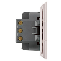 Выключатель 3-клавишный (механизм), STEKKER, 250В, 10А, серия Мия, RSW10-3108-08, пудровый жемчуг 50474