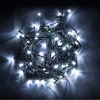 CL43 Гирлянда линейная,  200 LED 5000К,статичная, 20 м +1.5м, черный шнур CL43 Гирлянда линейная,  200 LED 5000К,статичная, 20 м +1.5м, черный шнур