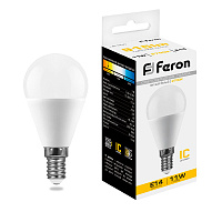 Лампа светодиодная Feron LB-750 Шарик E14 11W 175-265V 2700K 25946 Лампа светодиодная Feron LB-750 Шарик E14 11W 175-265V 2700K 25946