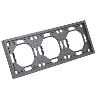 Рамка STEKKER, PFR00-5003-10  3-местная, серия Эмили, платиново-серый, soft touch 49964