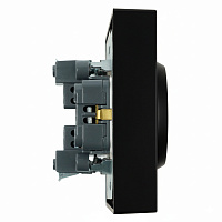 Розетка 2-местная с защитной шторкой STEKKER, с/з, 250В, 16А, серия Эмили, RST16-5114-05, черный уголь, soft touch 49856