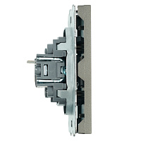Розетка компьютерная 1-местная RJ-45 (механизм), STEKKER, серия Эмили, RST00-5117-09, антрацит, soft touch 49925 Розетка компьютерная 1-местная RJ-45 (механизм), STEKKER, серия Эмили, RST00-5117-09, антрацит, soft touch 49925