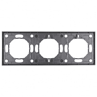 Рамка STEKKER, PFR00-5003-10  3-местная, серия Эмили, платиново-серый, soft touch 49964