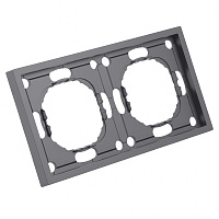 Рамка STEKKER, PFR00-5002-10 2-местная, серия Эмили, платиново-серый, soft touch 49963