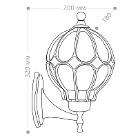 Светильник садово-парковый Feron PL3701  круглый на стену вверх 60W 230V E27, черное золото 11349 Светильник садово-парковый Feron PL3701  круглый на стену вверх 60W 230V E27, черное золото 11349