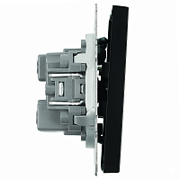 Выключатель 3-клавишный (механизм), STEKKER, 250В, 10А, серия Эмили, RSW10-5108-05, черный уголь, soft touch 49844