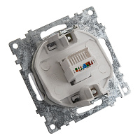 Розетка компьютерная 1-местная RJ-45 (механизм), STEKKER GLS00-7107-03, серия Катрин, серебро 39585 Розетка компьютерная 1-местная RJ-45 (механизм), STEKKER GLS00-7107-03, серия Катрин, серебро 39585