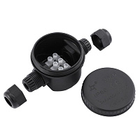 LD544 Коробка распределит. водонепрониц круглая 2 вых. с 3-конт.коннектором, 450V,106х64х46 49232 LD544 Коробка распределит. водонепрониц круглая 2 вых. с 3-конт.коннектором, 450V,106х64х46 49232
