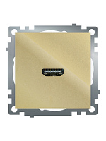 Розетка HDMI 2.1, Type A (механизм), STEKKER, GLS00-7118-08, серия Катрин, золото 50060 Розетка HDMI 2.1, Type A (механизм), STEKKER, GLS00-7118-08, серия Катрин, золото 50060