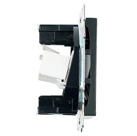 Розетка компьютерная 2-местная RJ-45 (механизм) ,STEKKER ,GLS00-7109-05, серия Катрин, черный  50007 Розетка компьютерная 2-местная RJ-45 (механизм) ,STEKKER ,GLS00-7109-05, серия Катрин, черный  50007