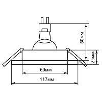 Светильник встраиваемый с белой LED подсветкой Feron CD900 потолочный MR16 G5.3 белый Светильник встраиваемый с белой LED подсветкой Feron CD900 потолочный MR16 G5.3 белый