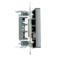 Выключатель 1-клавишный (механизм)STEKKER GLS10-7103-05, 250В, 10А, серия Катрин, черный 39603 Выключатель 1-клавишный (механизм)STEKKER GLS10-7103-05, 250В, 10А, серия Катрин, черный 39603