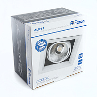 Светодиодный светильник Feron AL211 карданный 1x30W 4000K 35 градусов ,белый Светодиодный светильник Feron AL211 карданный 1x30W 4000K 35 градусов ,белый