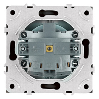 Розетка 1-местная с крышкой с защ. штор, STEKKER, с/з, IP42, 250В, 16А, серия Эмили, RST16-5112-10, платиново-серый, soft touch 49959