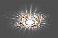 Светильник встраиваемый с белой LED подсветкой Feron CD920 потолочный MR16 G5.3 прозрачный-коричневый Светильник встраиваемый с белой LED подсветкой Feron CD920 потолочный MR16 G5.3 прозрачный-коричневый
