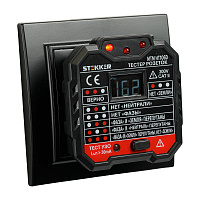 MTM HT106D Тестер розеток и УЗО, питание от сети 230V, черный MTM HT106D Тестер розеток и УЗО, питание от сети 230V, черный