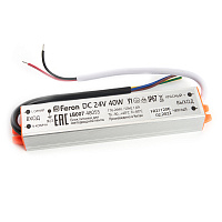 Трансформатор электронный для светодиодной ленты 40W 24V (драйвер), LB007 Трансформатор электронный для светодиодной ленты 40W 24V (драйвер), LB007