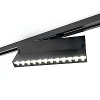 Светильник трековый светодиодный на шинопровод 12W, 1080 Lm, 4000К, 30 градусов, черный, Feron AL139 серия LensFold Артикул 51716