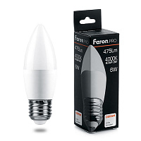 Лампа светодиодная Feron.PRO LB-1306 Свеча E27 6W 175-265V 4000K 38051 Лампа светодиодная Feron.PRO LB-1306 Свеча E27 6W 175-265V 4000K 38051