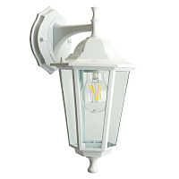 Светильник садово-парковый Feron 6102/PL6102 шестигранный на стену вниз 60W E27 230V, белый 11053 Светильник садово-парковый Feron 6102/PL6102 шестигранный на стену вниз 60W E27 230V, белый 11053