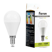 Лампа светодиодная Feron LB-990 Шарик E14 15W 175-265V 4000K 52079