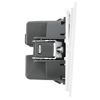 Выключатель 1-клавишный самовозвратный (механизм), STEKKER, 250В, 10А, серия Мия, RSW10-3112-01, белая магнолия 50572