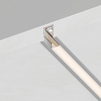 Профиль алюминиевый встраиваемый 9х12мм, серебро, 2м  CAB242 (в комплекте с матовым экраном, 2 заглушками, 4 крепежами) FERON