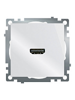 Розетка HDMI 2.1, Type A  (механизм), STEKKER GLS00-7118-01, серия Катрин, белый 50058 Розетка HDMI 2.1, Type A  (механизм), STEKKER GLS00-7118-01, серия Катрин, белый 50058