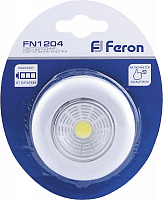 Светодиодный светильник-кнопка Feron FN1204 (1шт в блистере), 2W, белый артикул 23373 Светодиодный светильник-кнопка Feron FN1204 (1шт в блистере), 2W, белый артикул 23373