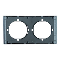 Рамка 2-местная, STEKKER, серия Мия, PFR00-3002-05, черный бархат 50462