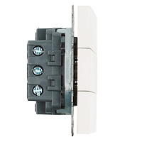 Выключатель 3-клавишный (механизм), STEKKER, 250В, 10А, серия Эмили, RSW10-5108-01, белый фарфор, soft touch 49870