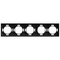 Рамка STEKKER, PFR00-5005-05 5-местная, серия Эмили, черный уголь, soft touch 49862 Рамка STEKKER, PFR00-5005-05 5-местная, серия Эмили, черный уголь, soft touch 49862