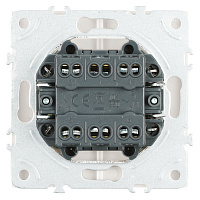 Переключатель 2-клавишный (механизм), STEKKER, 250В, 10А, серия Эмили, RSW10-5107-01, белый фарфор, soft touch 49869