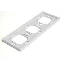 Рамка STEKKER, PFR00-5003-01 3-местная, серия Эмили, белый фарфор, soft touch 49886 Рамка STEKKER, PFR00-5003-01 3-местная, серия Эмили, белый фарфор, soft touch 49886