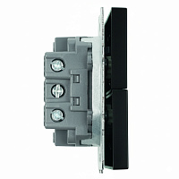 Переключатель 2-клавишный (механизм), STEKKER, 250В, 10А, серия Эмили, RSW10-5107-05, черный уголь, soft touch 49843