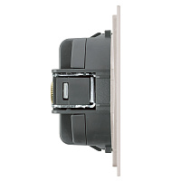 Розетка телевизионная 1-местная (механизм), STEKKER, 75 Ом, 5-862МГц, серия Мия, RST00-3108-08, пудровый жемчуг 50479